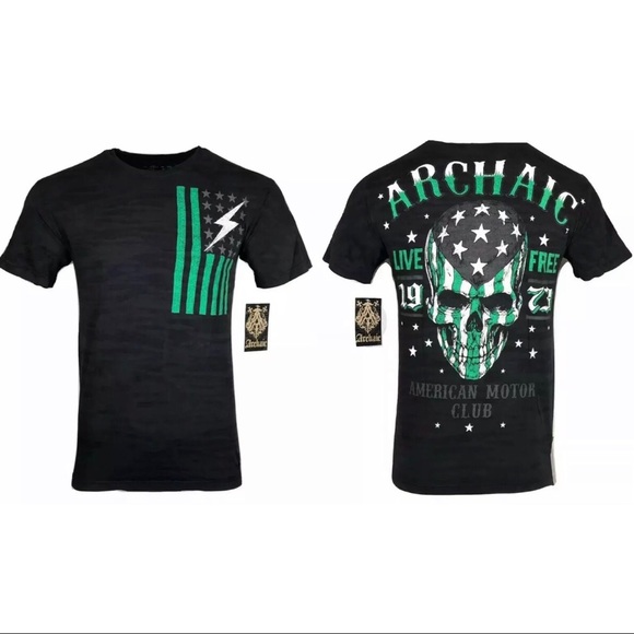 Other - ARCHAIC by AFFLICTION Mens T-Shirt FLAG SMASHER